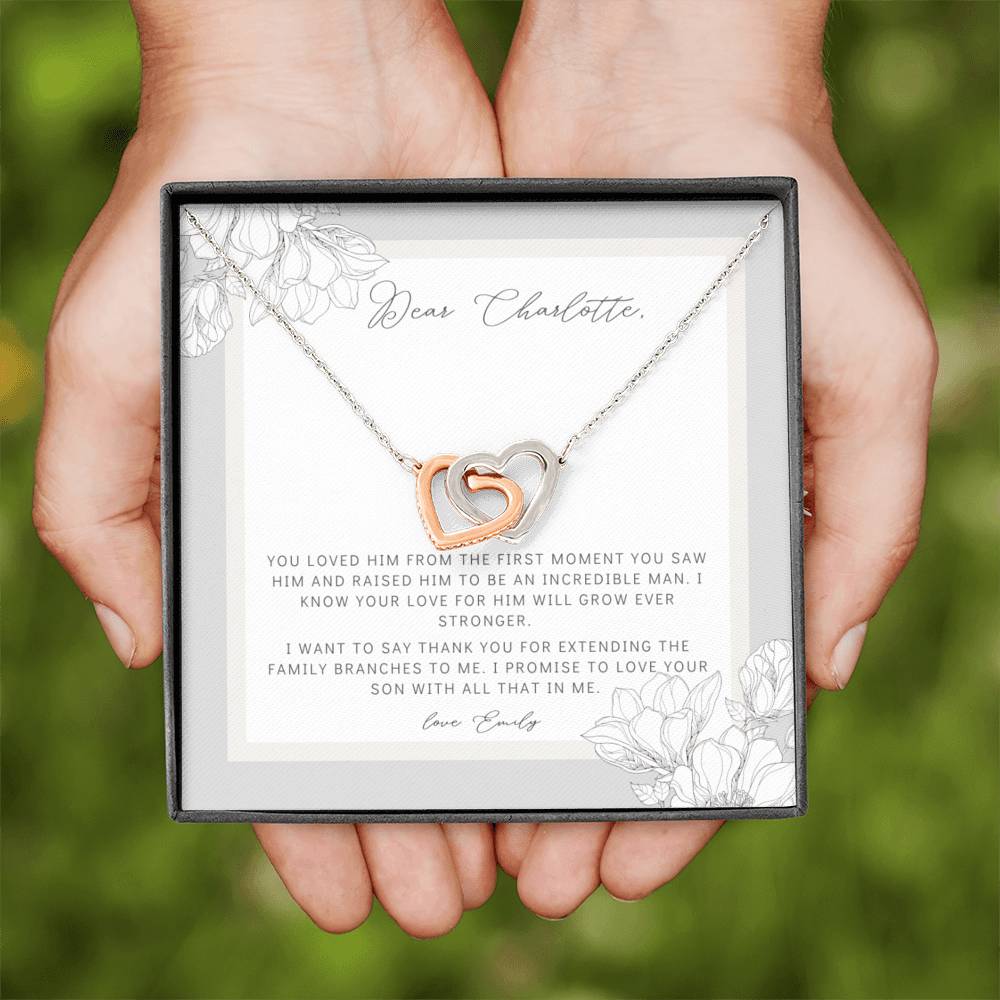 Gift to MIL Mother in Law Gift Wedding Gift Charm Necklaces Mother of the Groom from Bride To My Mother In Law On Our Wedding Day Bride Gift to MIL