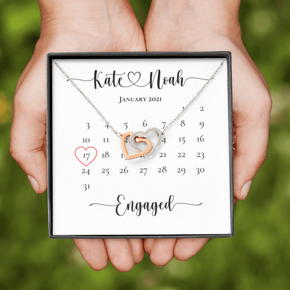 Engagement Heart Necklace From Future Husband To My Girlfriend On Engagement Ceremony