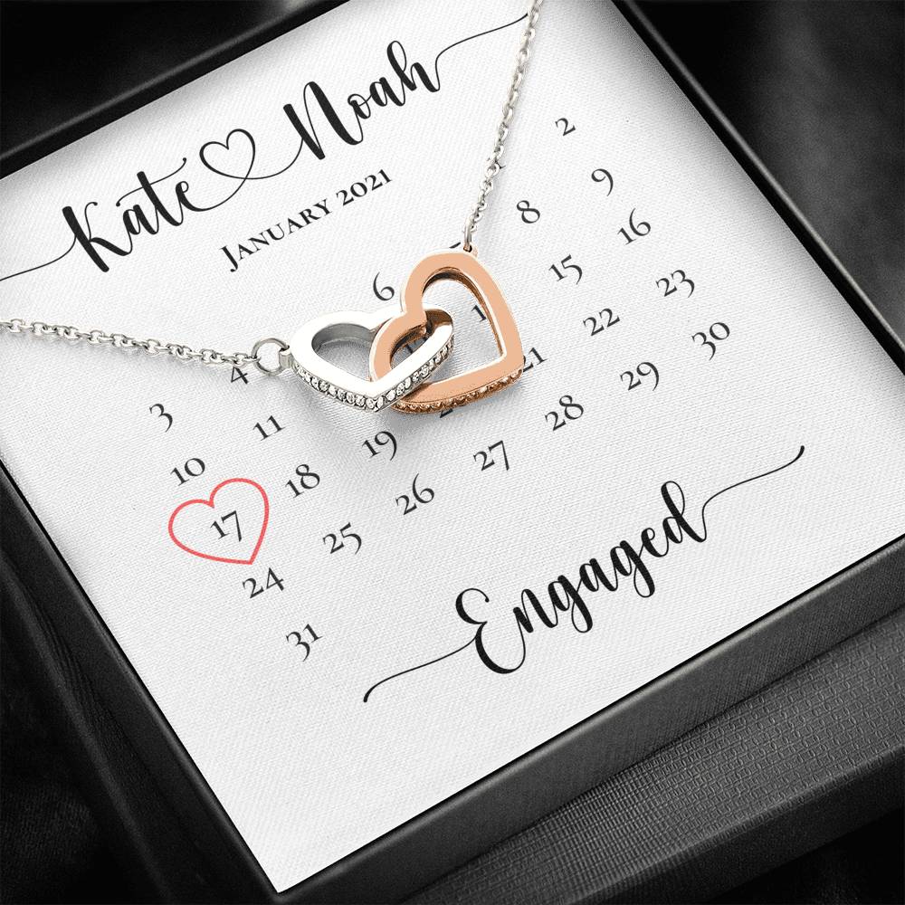 Engagement Heart Necklace From Future Husband To My Girlfriend On Engagement Ceremony