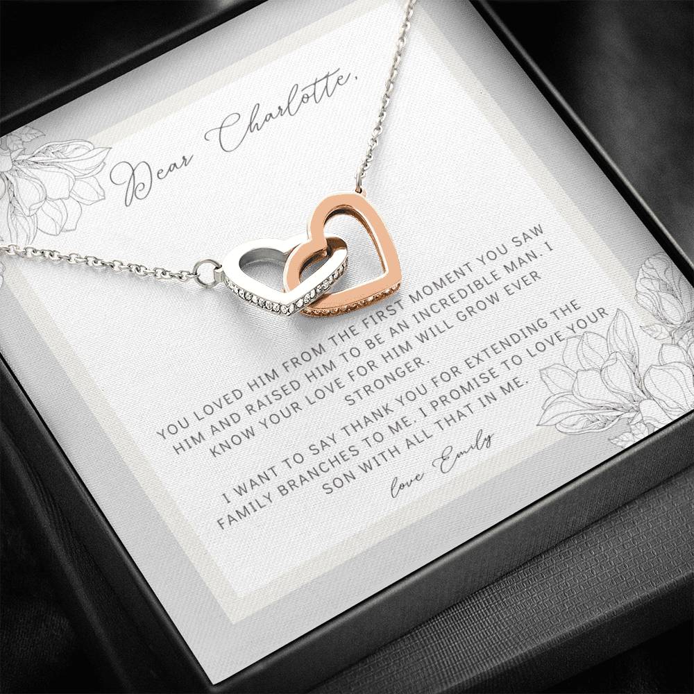 Gift to MIL Mother in Law Gift Wedding Gift Charm Necklaces Mother of the Groom from Bride To My Mother In Law On Our Wedding Day Bride Gift to MIL