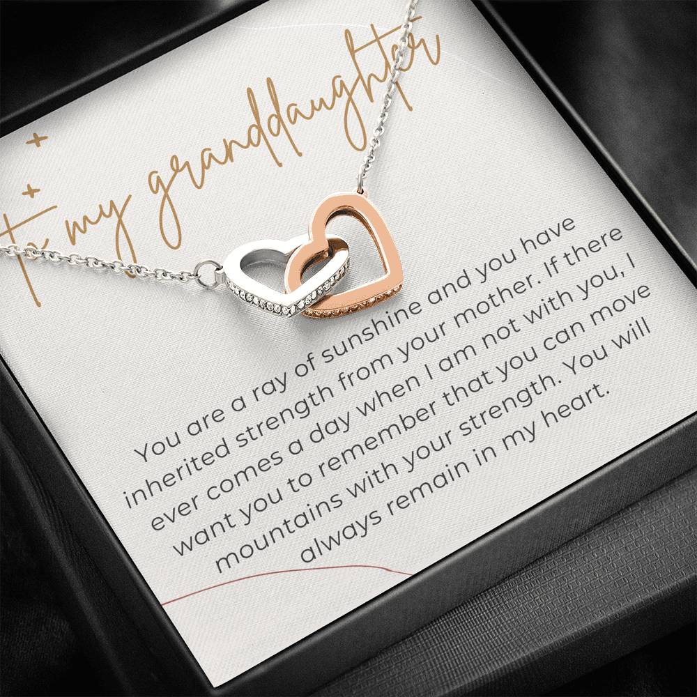 Gift for Granddaughter, Granddaughter Gift Necklace from Grandma, Personalized Birthday Card Gift, Graduation Gift