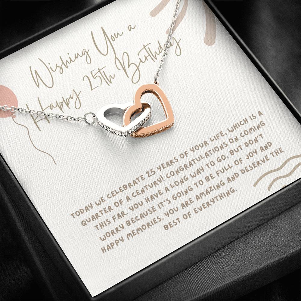 25th Birthday Gift Necklace, Birthday Friendship Necklace, Birthday Gift for Friend, Coworker, Sister, Family Member