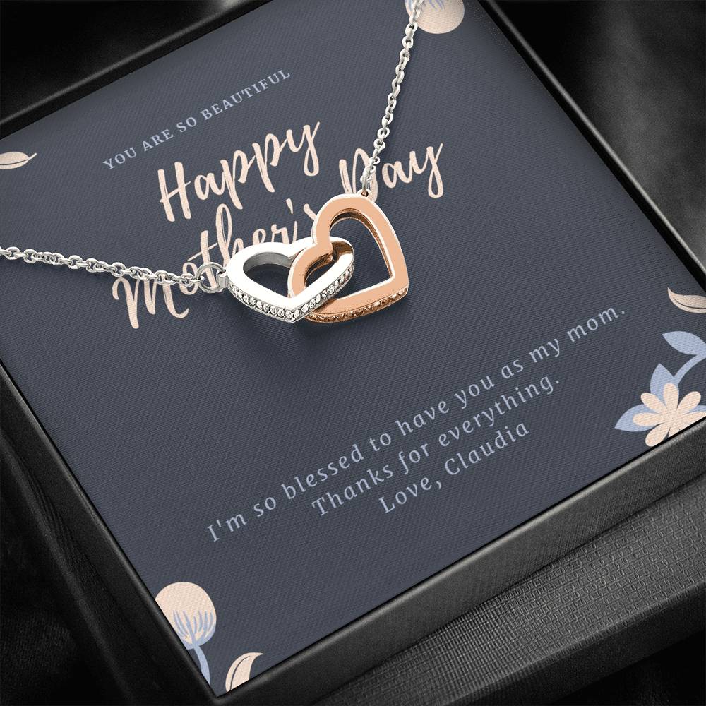 Mother Figure Gift, Mom Birthday Card, Mother Necklace, First Mothers Day Gift, Mom Necklace with Kids Initials, Bonus Mom Necklace, Name Necklace,