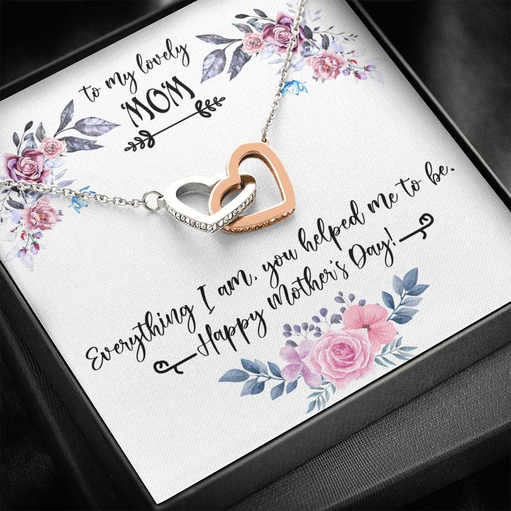 To My Mom Card Funny Mom Gift, Personalized Mother Day Necklace, Unique Gift, Foster Mom Gift,  Initial Necklace for Mom, Bonus Mom Necklace,