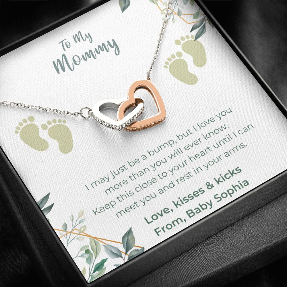 From Unborn Baby, Gift from Bump, Baby Shower Gift, Baby Shower Gift, Pregnancy Gift for Mommy, Mommy and Me Necklace, New Mom Gift From Dad