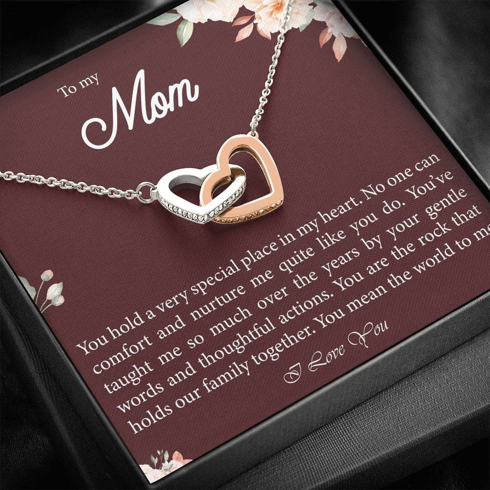 Heart Necklace To My Mom On Mother's Day Mother's Pendent Gift From Her Kids