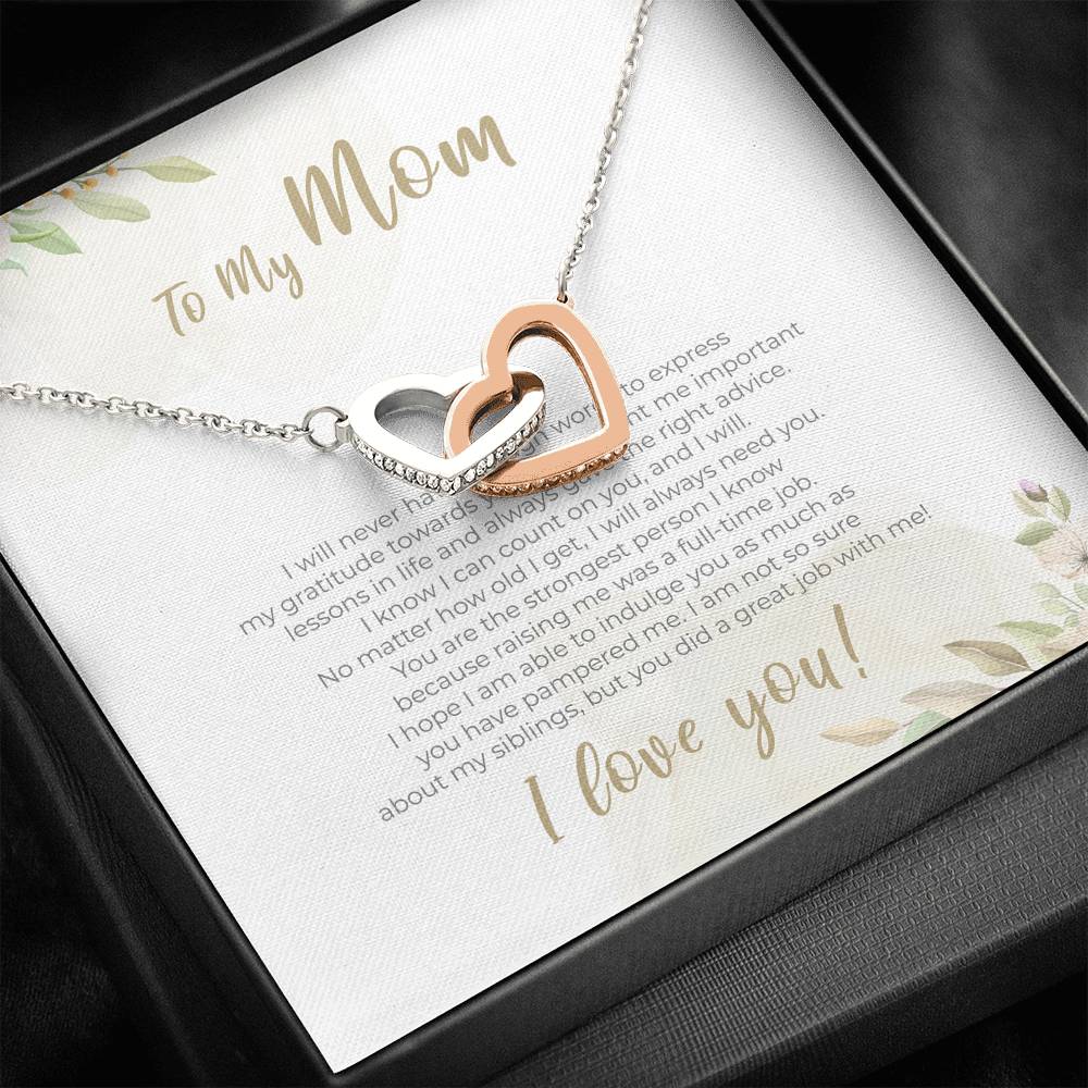 Heart Necklace Gift For Mom On Mothers Day From Daughter