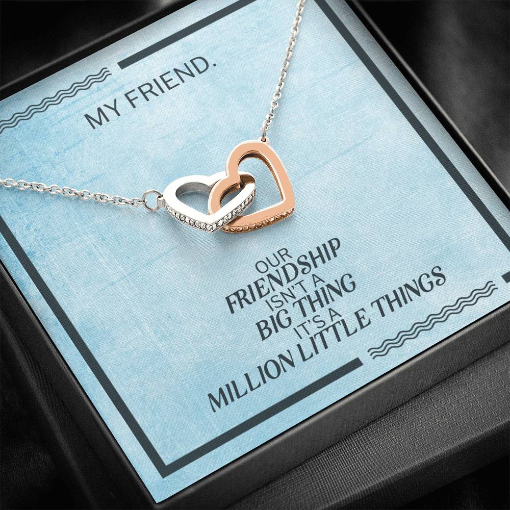 Friendship Necklace Gift On Birthday Interlocked Hearts Pendent To My Forever Best Friend
