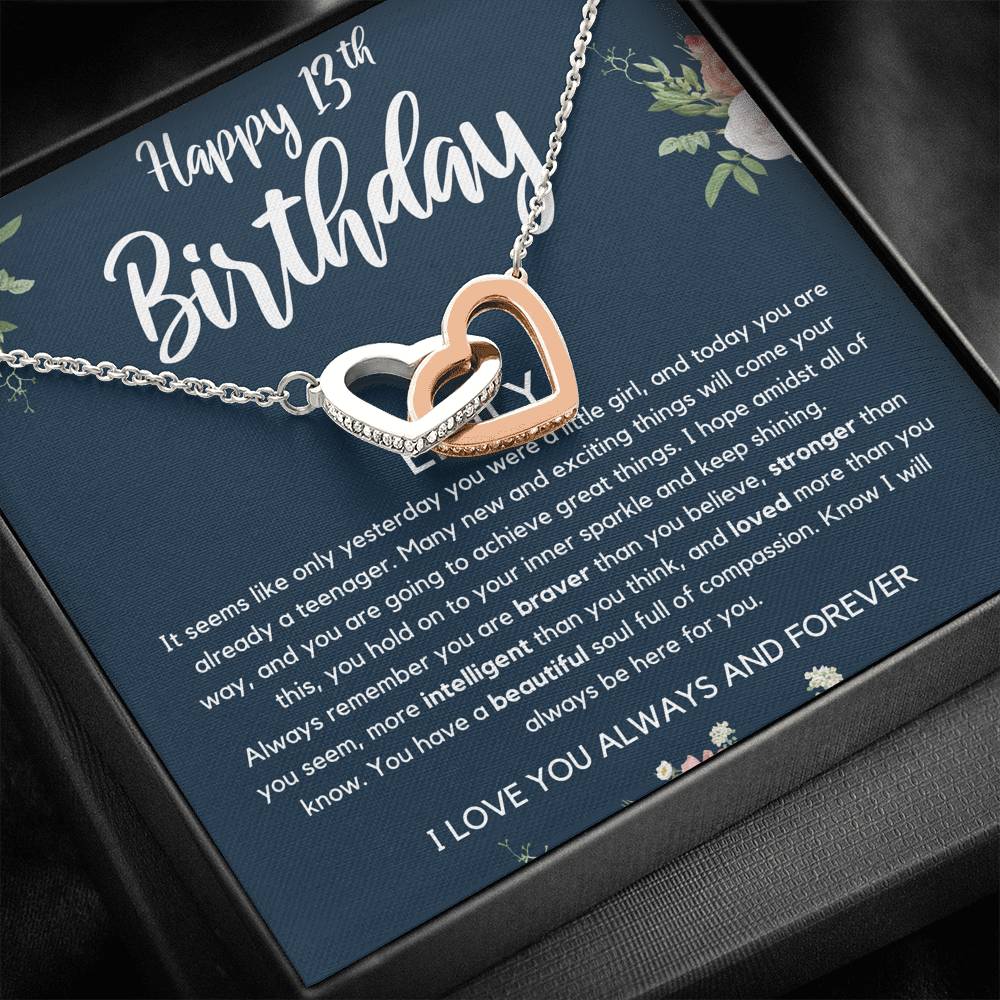 13th Birthday Girl Official Teenager, 13th Birthday Gift, Thirteenth Birthday Necklace, Gift for 13 Year Old Girl Gifts, Teen Birthday Gift