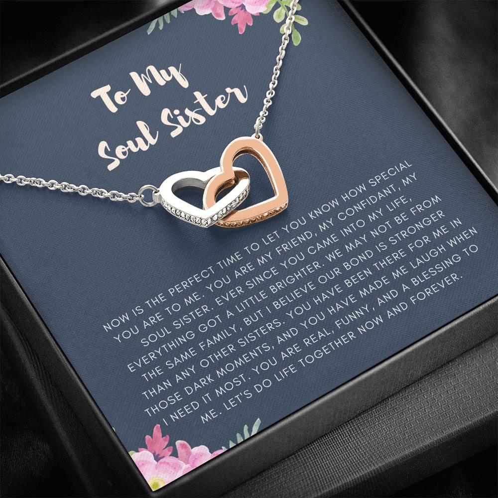 Personalized Necklace To My Soul Sister From Friend Sister Cousin For Wedding Engagement Graduation Birthday Gift With The Message Card