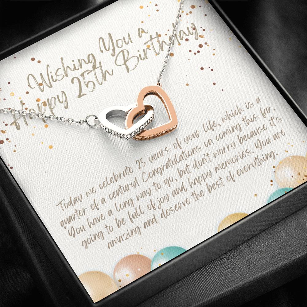 25th Birthday Gift Necklace, Birthday Friendship Necklace, Birthday Gift for Friend, Coworker, Sister, Family Member