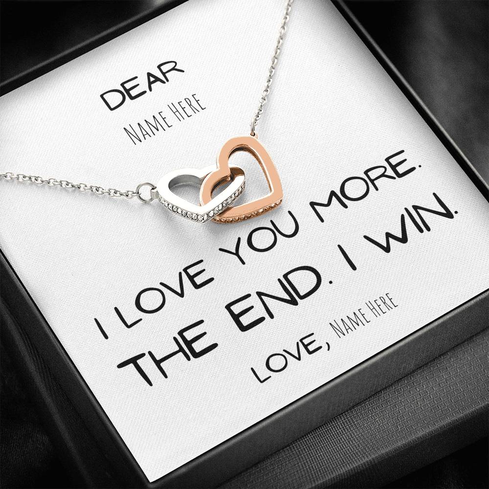 I Love You Pendant Necklace Customize name Wedding Card Valentine Day Best Friend Initial Engagement Girlfriend Newlywed Personalized Gift