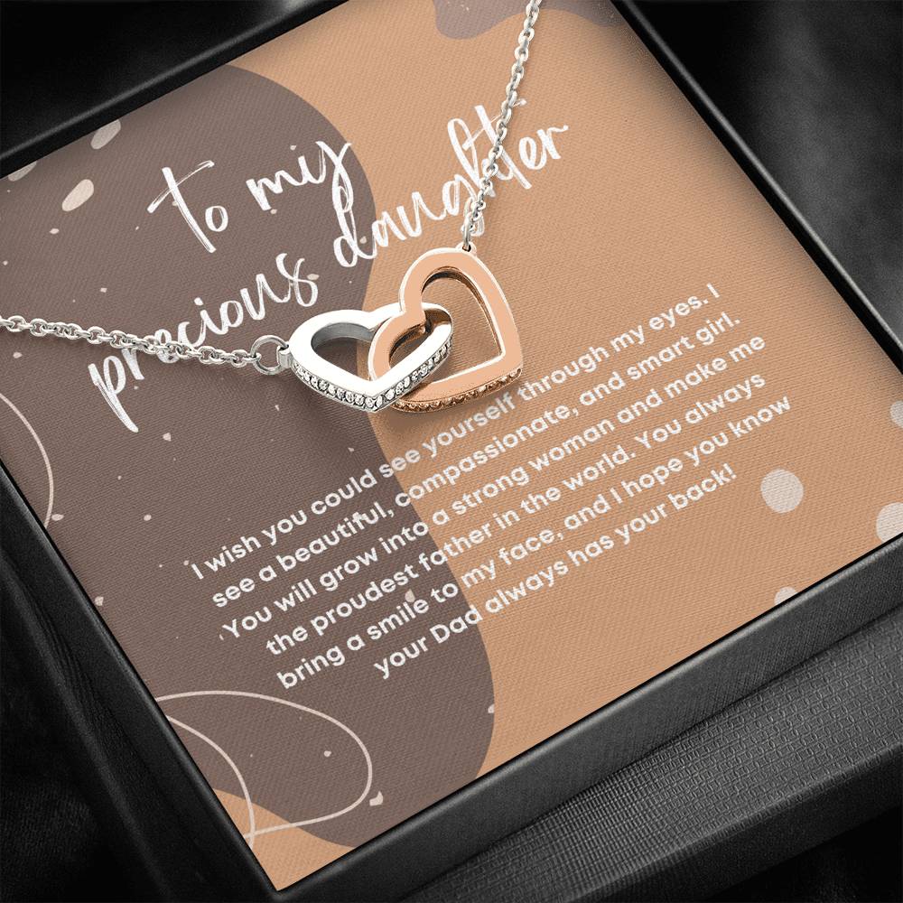 Personalized Gift for Daughter, Heart Necklace From Dad, Best Gift for Daughter from Dad, Birthday Gift