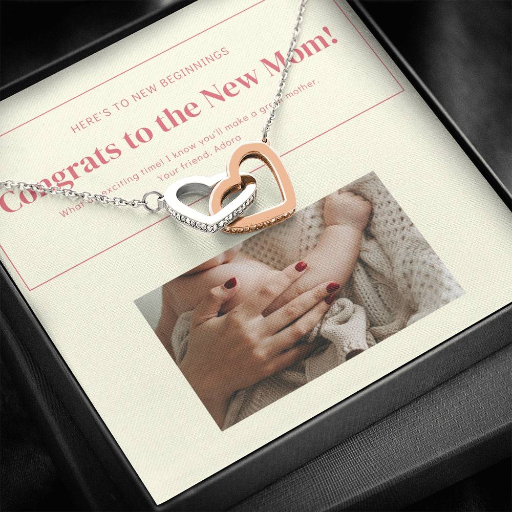 Personalized Necklace Gift To New Mom Congrats For New Born Baby From Friend Sister Cousin On Baby's Birth Day Mother's Day
