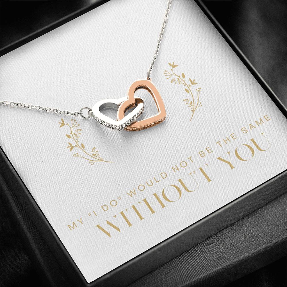 Mother's Day Gift For Mom Interlocked Heart Pendent For Wife Girlfriend On Birthday Wedding Ceremony