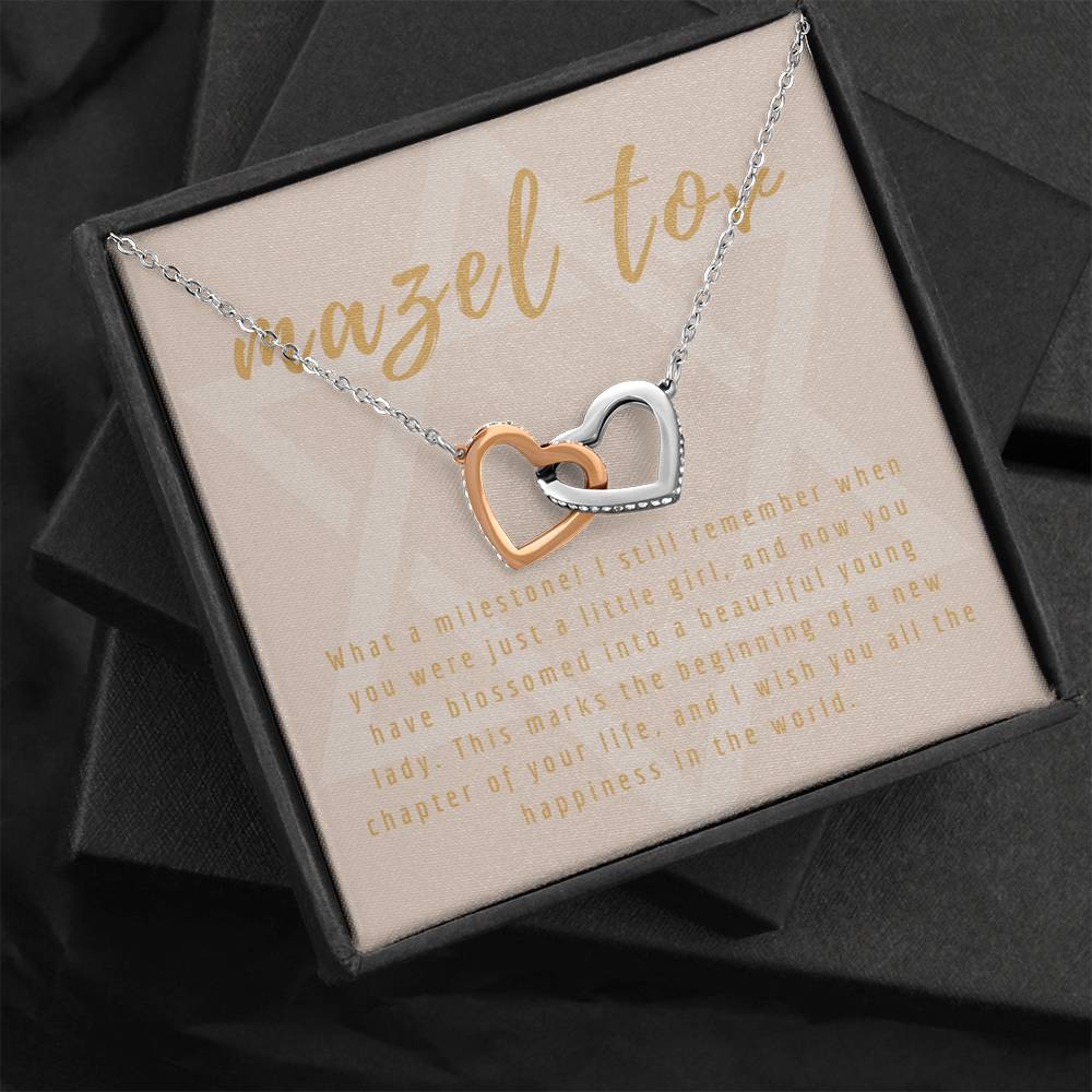 Bat Mitzvah Gift Necklace, Bat Mitzvah Card, Jewish Jewelry, Mazel Tov Gift for Bat Mitzvah