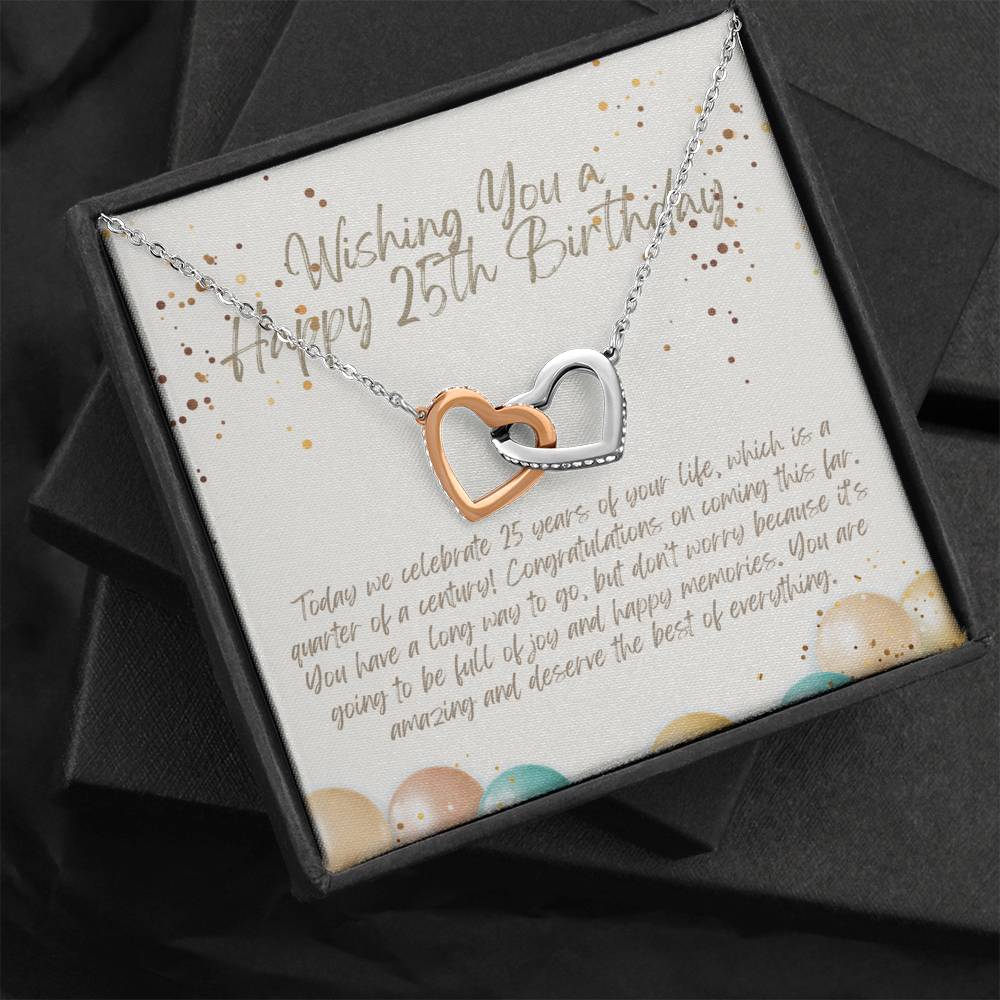 25th Birthday Gift Necklace, Birthday Friendship Necklace, Birthday Gift for Friend, Coworker, Sister, Family Member