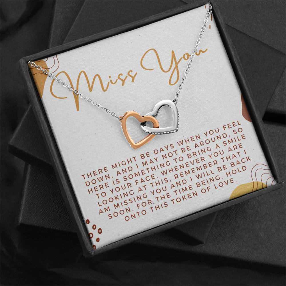 Miss You Gift and Card, Missing You Gift, Thinking of You Gift Necklace