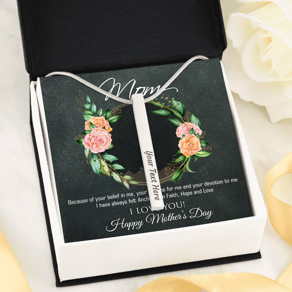 Mother Day, Bar Necklace Gift, Mother Gift, Gifts for mom, Mother Day Gifts for wife