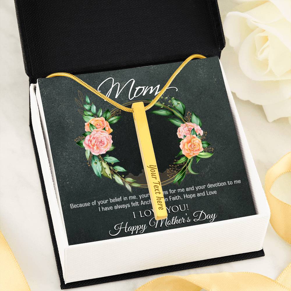 Mother Day, Bar Necklace Gift, Mother Gift, Gifts for mom, Mother Day Gifts for wife