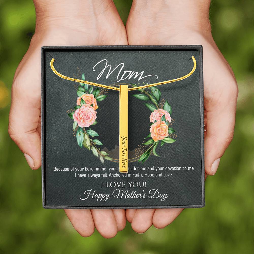 Mother Day, Bar Necklace Gift, Mother Gift, Gifts for mom, Mother Day Gifts for wife
