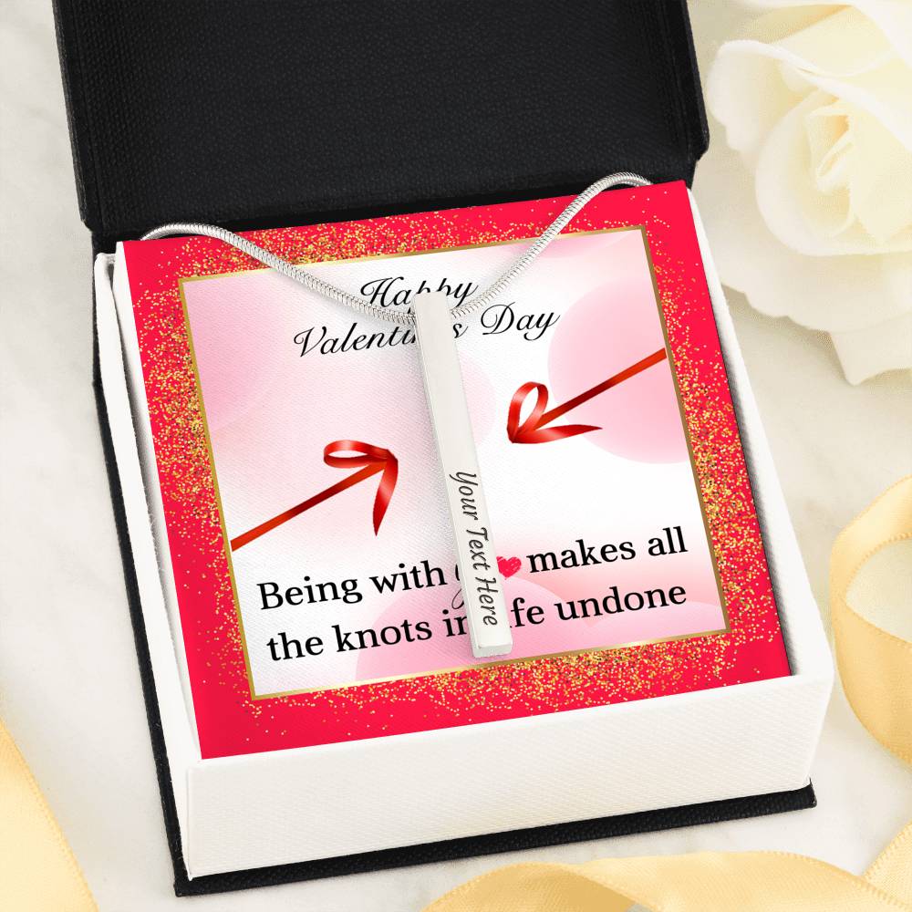Personalized Gift Custom Engraved Vertical Bar Pendant Necklace For Her Birthday Graduation Weddings Valentines Engagement Women Fashion Jewelry