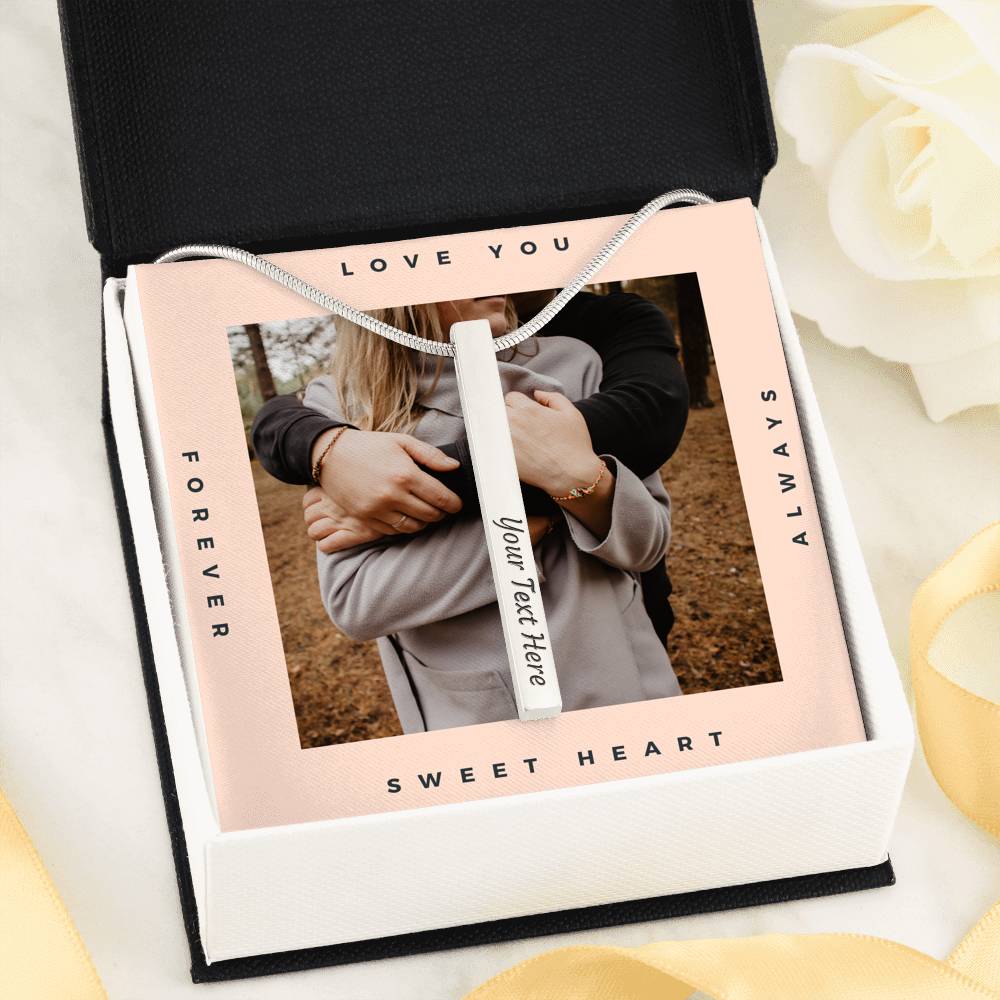 Necklace Gift To My Mom Mother In Law Grandma Customized text Pendent Gift From Daughter Son Boyfriend Girlfriend With The Message Card