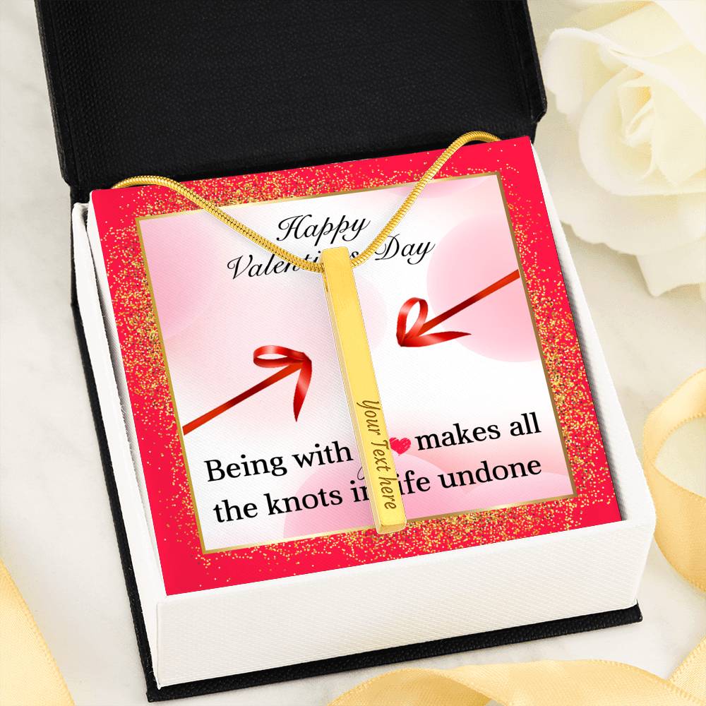 Personalized Gift Custom Engraved Vertical Bar Pendant Necklace For Her Birthday Graduation Weddings Valentines Engagement Women Fashion Jewelry