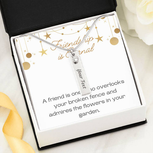 Birthstone Name Necklace, Friendship Necklace