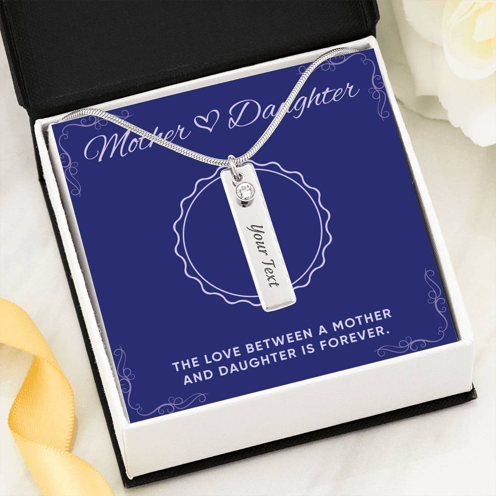 Personalized Custom Engraved Name Birthstone Jewelry Bar Necklace Birthday Graduation Valentines Unique Gift For Daughter From Mom