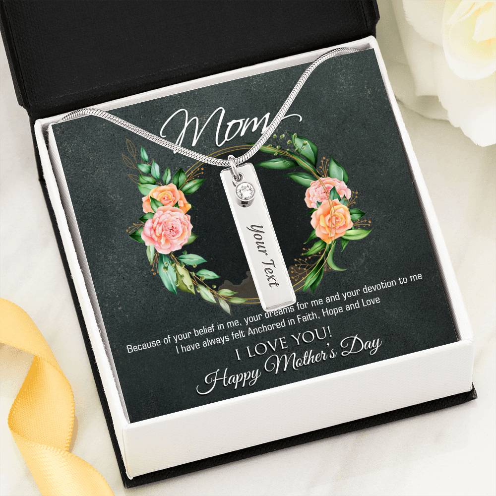 Mother Day, Birthstone Name Necklace, Mother Gift, Gifts for mom