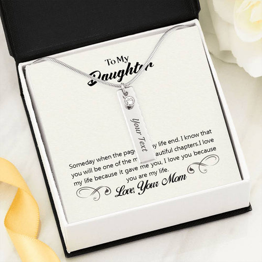Mother To Daughter Birthstone Name Necklace