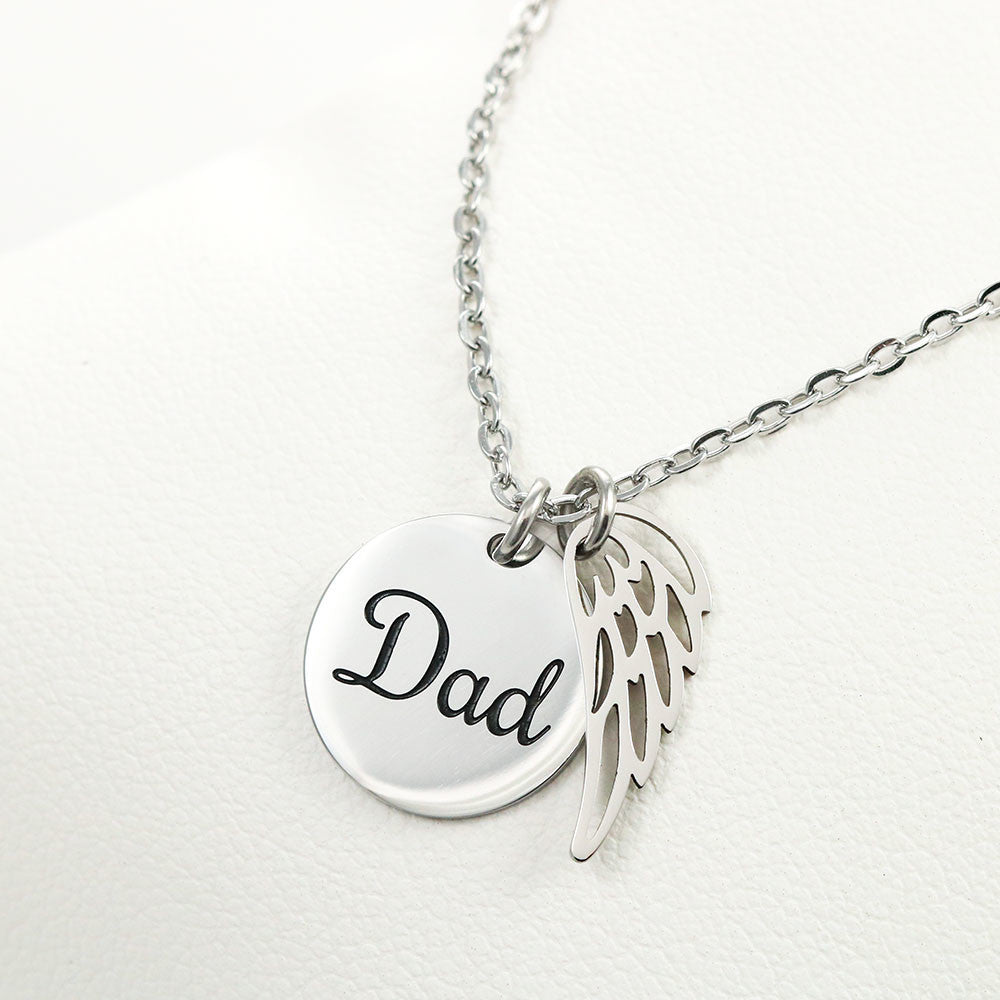 Personalized Necklace Gift Customized Dad Engraved Pendent Forever Love Of Dad And Daughter Gift With The Message Card