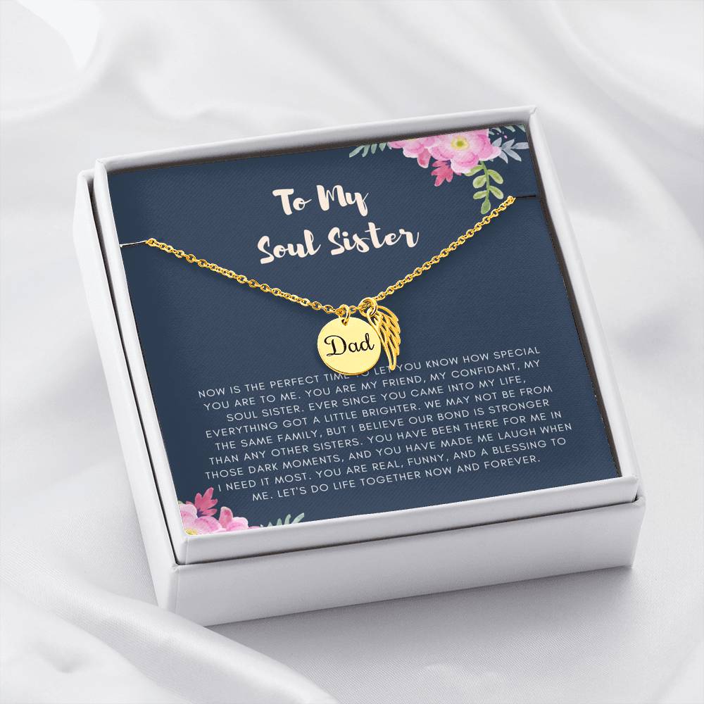 Personalized Necklace Gift With The Message Card Strong Love Bond Of Daughter Dad Pendent Gift On Father's Day Daughter's Day Birthday