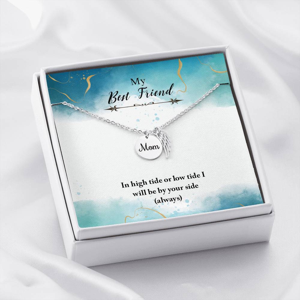 Mother's Day Necklace Gift To My Mom Mother In Law Grandma Personalized Pendent With The Message Card For True Friendship With Mother