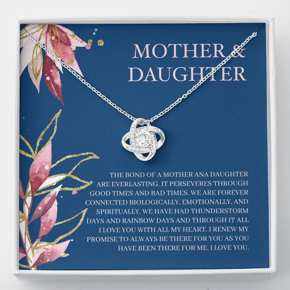 Mother's Day Necklace Gift Love Knot Pendent To My Mom On Her Birthday