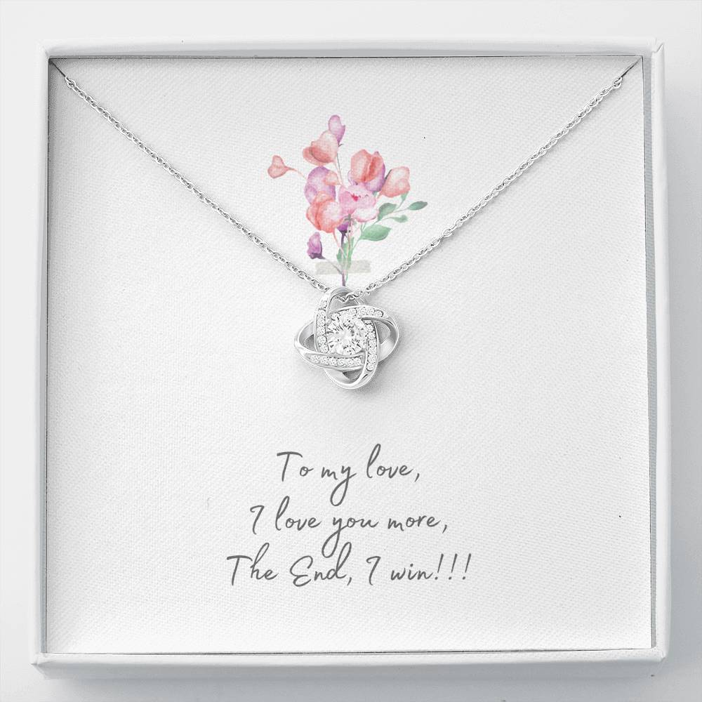 Personalized Gift Girlfriend Necklace for Her Valentines Birthday  Gift Love Knot Necklace for Women with Message  Card
