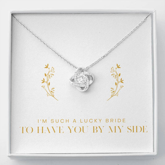 To My Dear Bridesmaid Bestfriend  BFF Bestie Soul Sister Friends Forever For Wedding Accessory Gift From Bride & Groom Silver  Necklace Gift