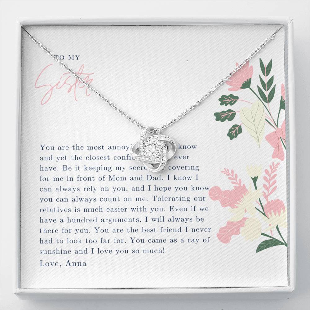 To My Sister Necklace, Sisters Necklace, Sister Gift, Gift for Sister, Sister Birthday Gift, Gift for Best Friend, Best Friend Gift Gift for Little Sister, Sister Birthday, Graduation, Christmas Gift