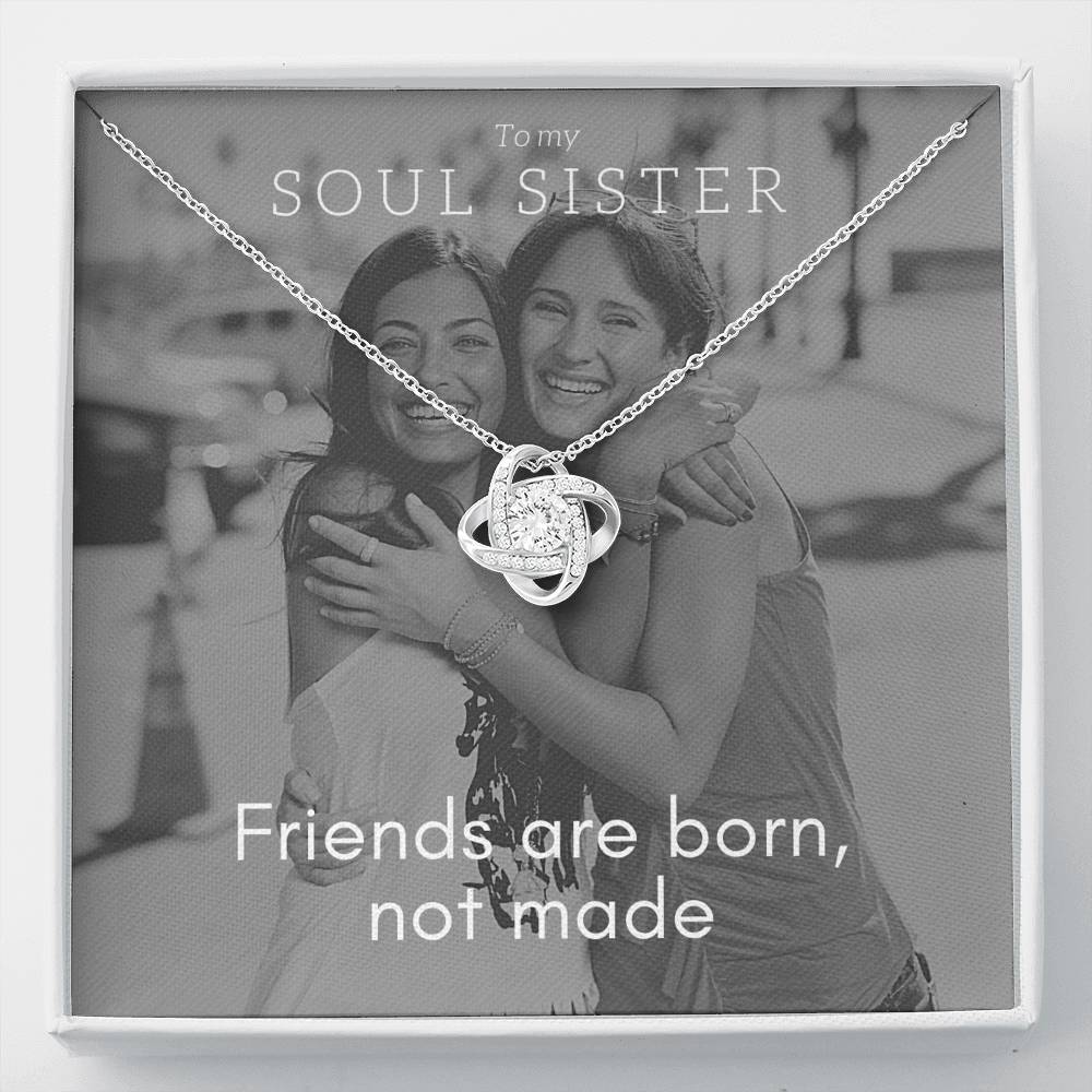 Customize Soul Sister Picture Necklace, Black White Photo, Add Picture, BFF Gift, Best Friends Gift