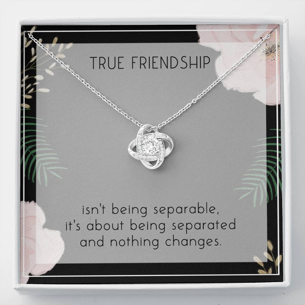 Personalized Love Knot Necklace To My True Friend Strong Love Bond Pendent Gift On Birthday