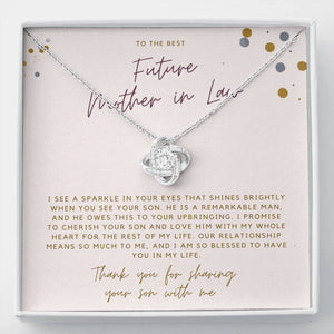 Future Mother in Law, Mother in Law Gift, Necklace Future Mother in Law Wedding Gift, Bride to Mother in law gift, Wedding Gift