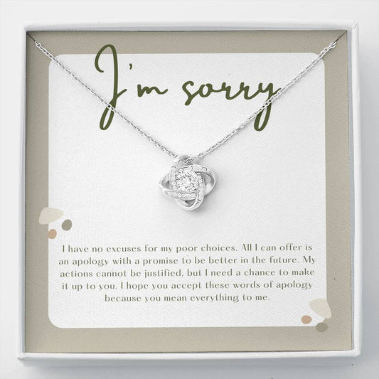 I'm Sorry Apology Gift, Sorry to Spouse, Sorry for Partner, I'm Sorry Gift Necklace, Please Forgive Me