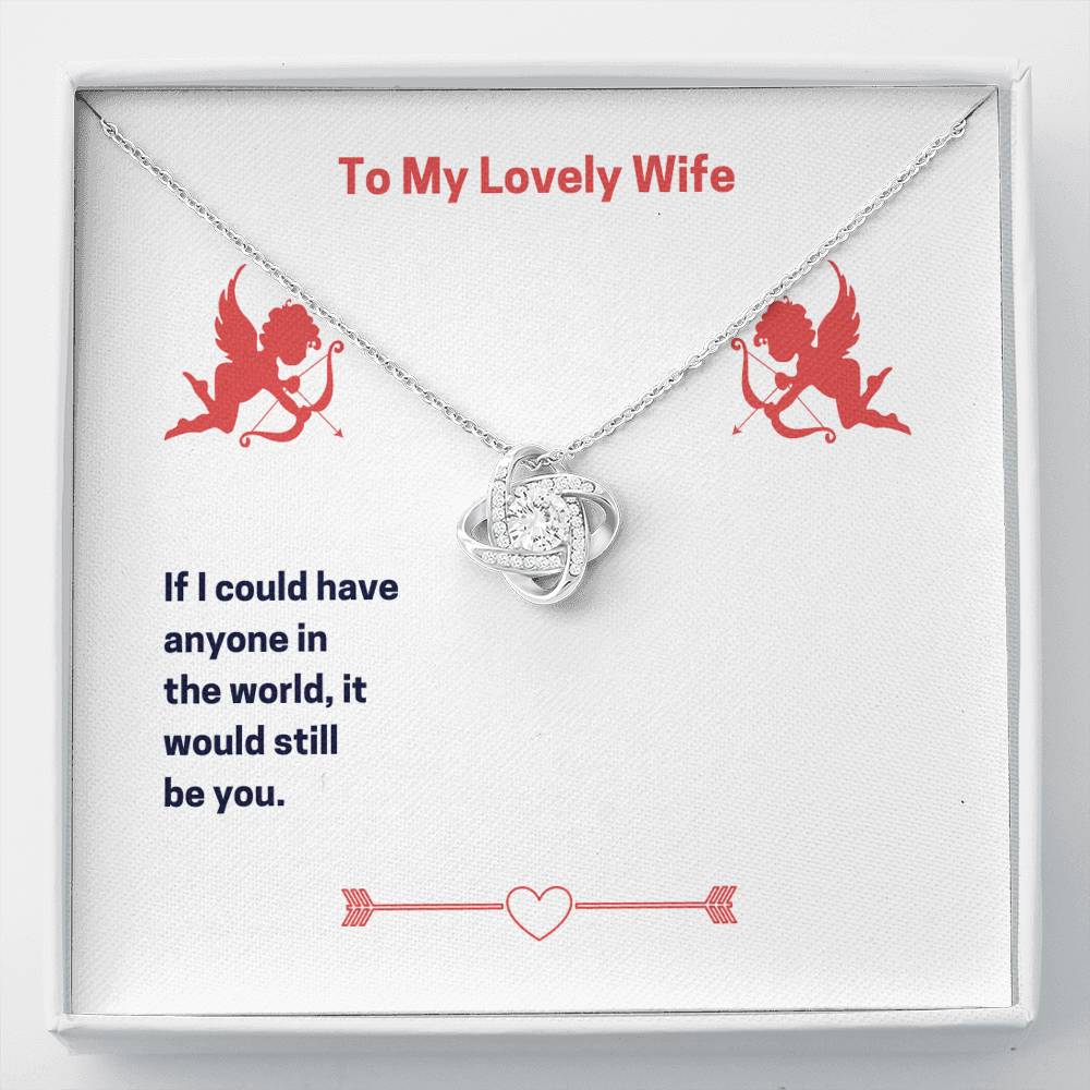 Personalized To my Daughter Necklace  for Her Valentines Birthday Gift Love  Knot Necklace for Women with Message  Card