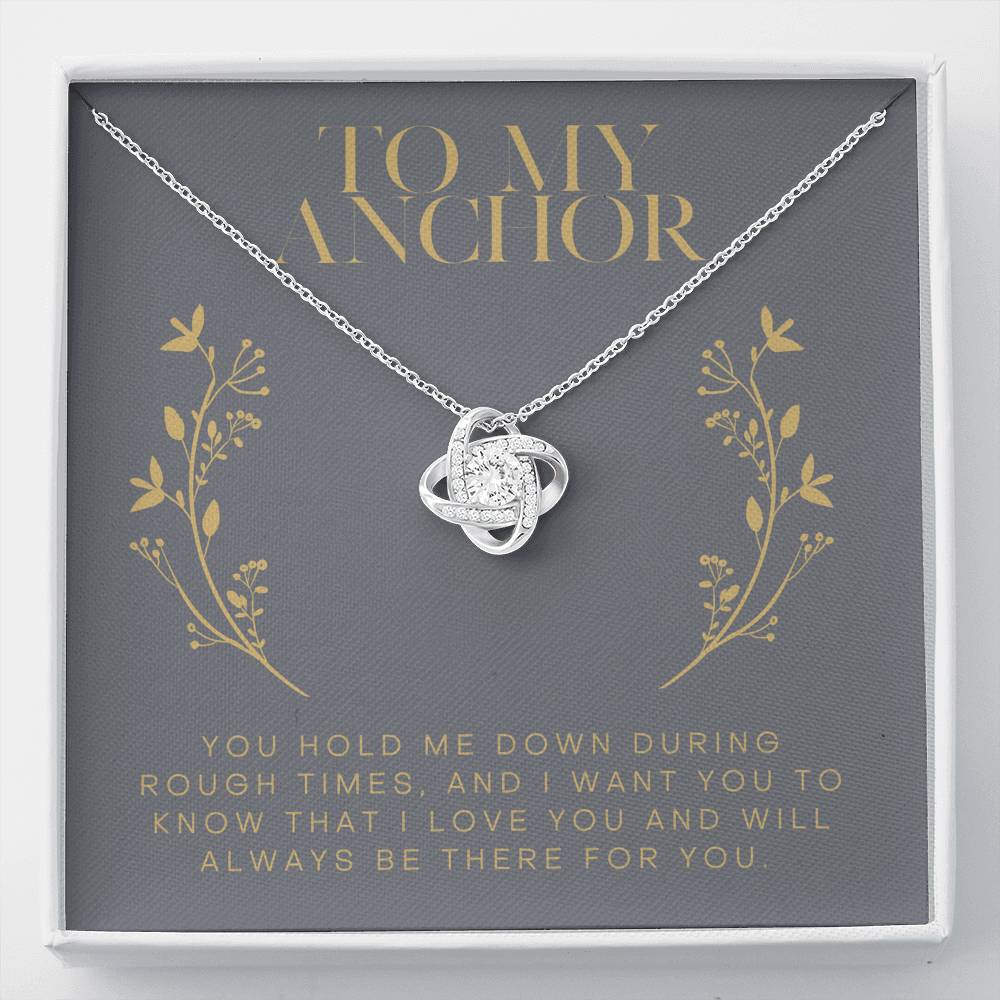 Necklace Gift For Supporting Women To My Anchor Love knot Pendent For Mother Wife Sister Gift
