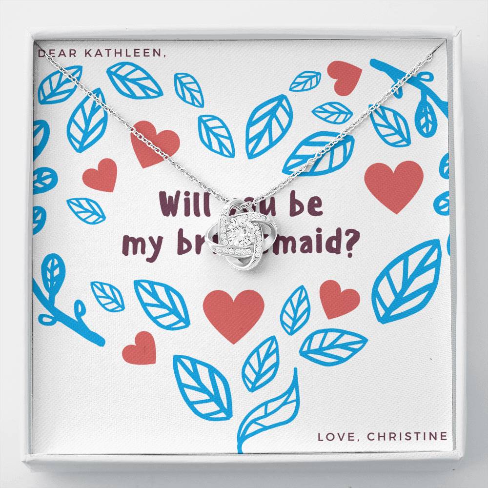 Will You Be My Bridesmaid, Bridesmaid Proposal, Bridesmaid Proposal Necklace Bridal Party Gifts for Wedding Day, Engagement Gift, Bridesmaid Gift Box Proposal, Tie the Knot,