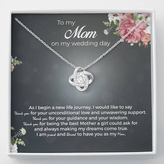 Mother of the Bride Necklace, Mother of the bride gift, Wedding Gift for Mom, Bride to Mom Gift, Wedding Card To My Mom, Mom Wedding Gift from Daughter