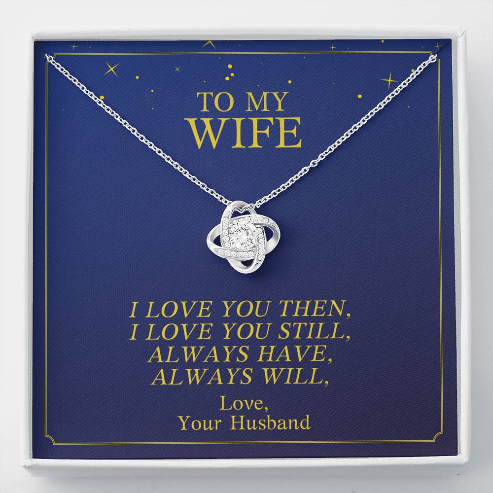 Personalized Necklace Gift For Women Forever Love Pendent to My Wife On Valentine's Day Birthday Anniversary Gift With The Message Card