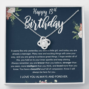 Happy 13th Birthday, 13th Birthday Card, Teen Birthday Card, Teenager Gift, 13th Birthday Gift, Teenager Necklace, Personalized Gift