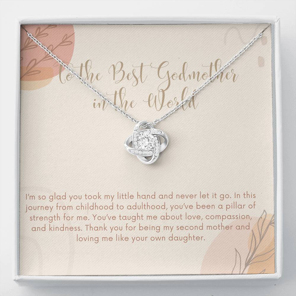 Godmother Gift Necklace, Gift for Godparent, Personalized Message Card Gift